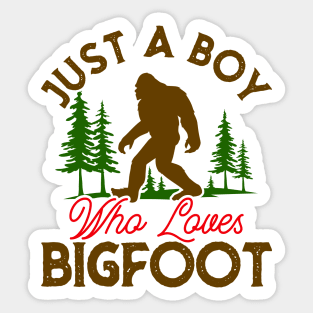 Boy Who Loves Bigfoot Sticker